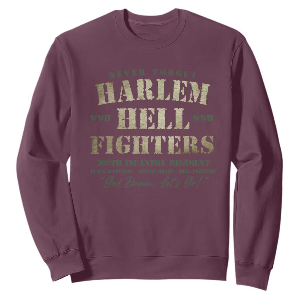 Harlem Hellfighters Sweatshirt African American Black History Military Soldiers TS09