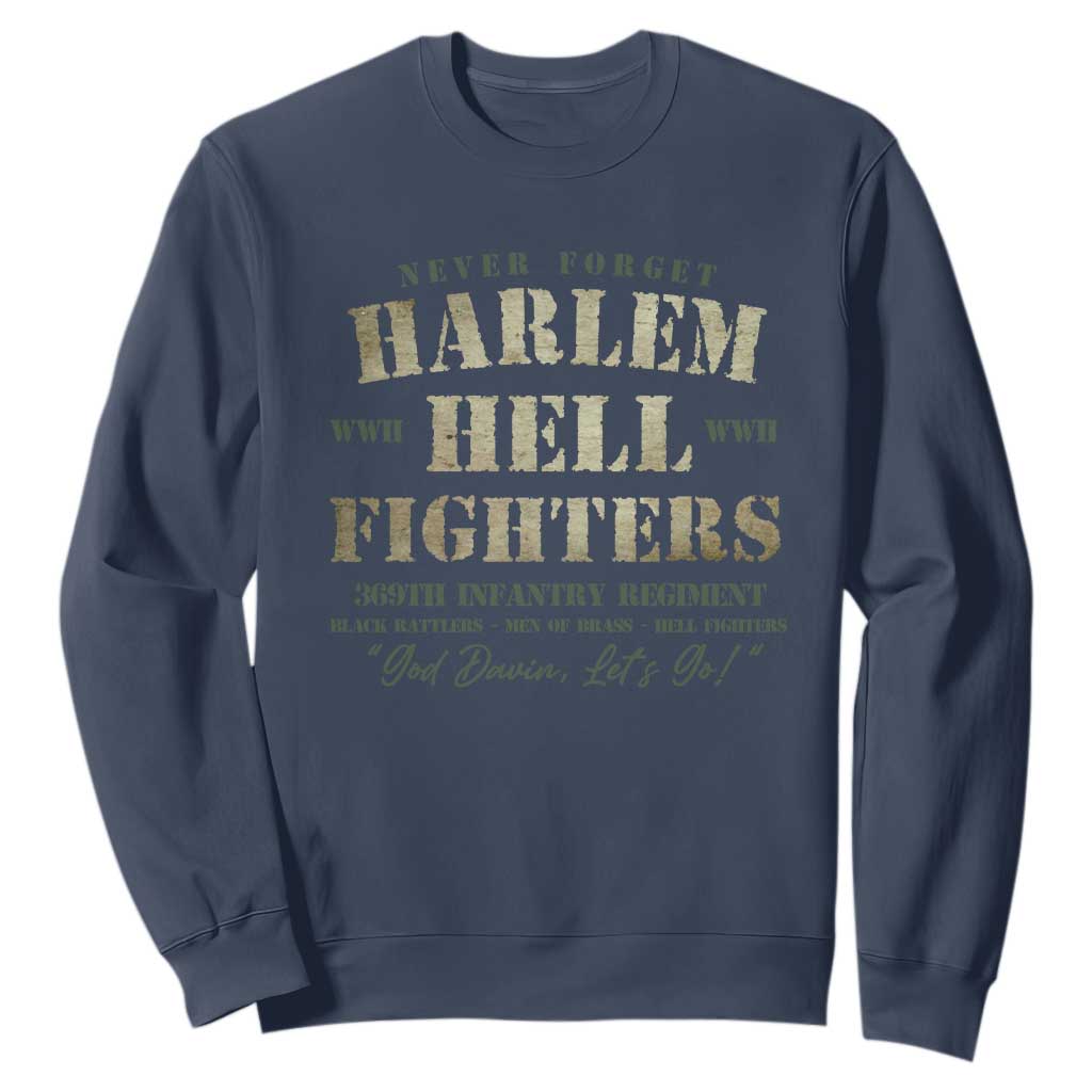 Harlem Hellfighters Sweatshirt African American Black History Military Soldiers TS09