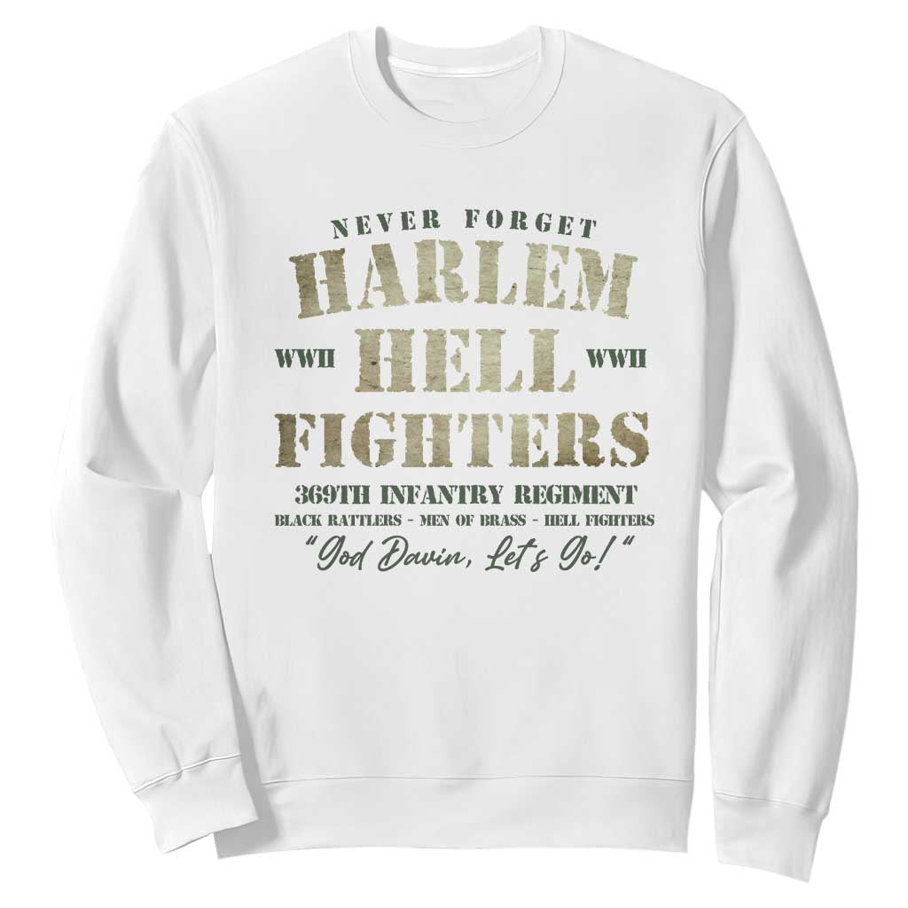 Harlem Hellfighters Sweatshirt African American Black History Military Soldiers TS09