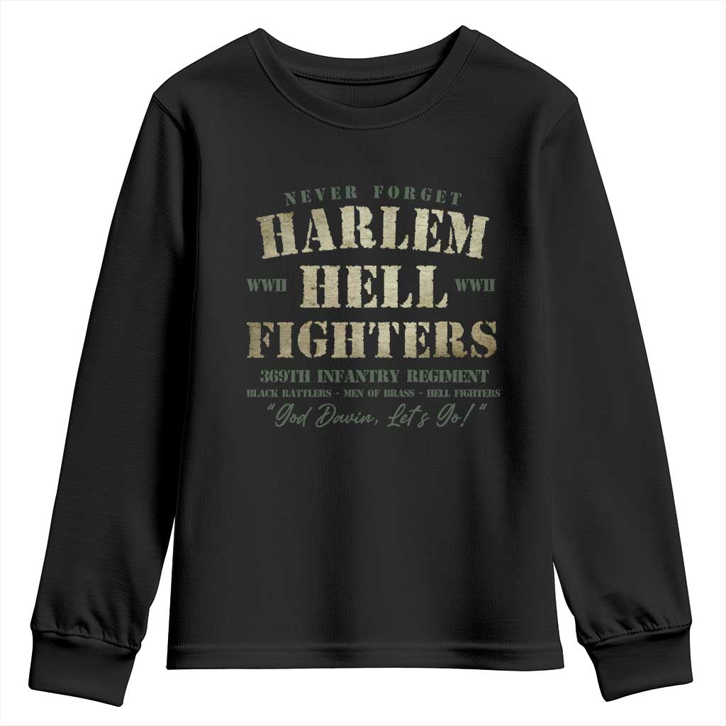Harlem Hellfighters Youth Sweatshirt African American Black History Military Soldiers TS09