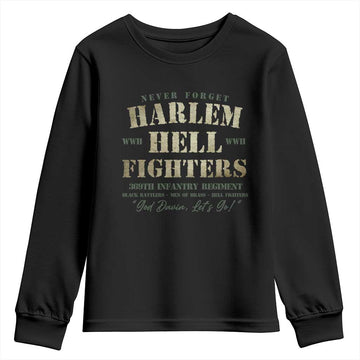 Harlem Hellfighters Youth Sweatshirt African American Black History Military Soldiers TS09