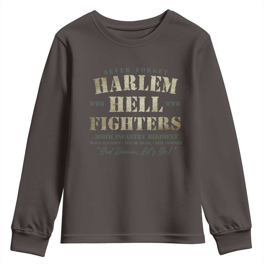 Harlem Hellfighters Youth Sweatshirt African American Black History Military Soldiers TS09