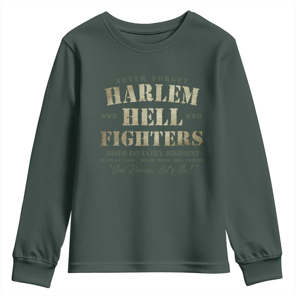 Harlem Hellfighters Youth Sweatshirt African American Black History Military Soldiers TS09