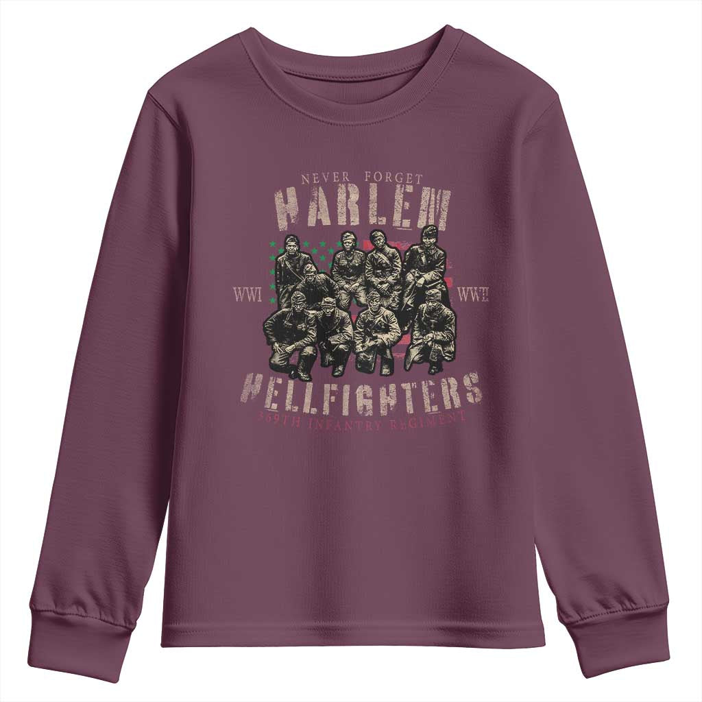 Harlem Hellfighters Youth Sweatshirt American Military Soldiers Black History TS09