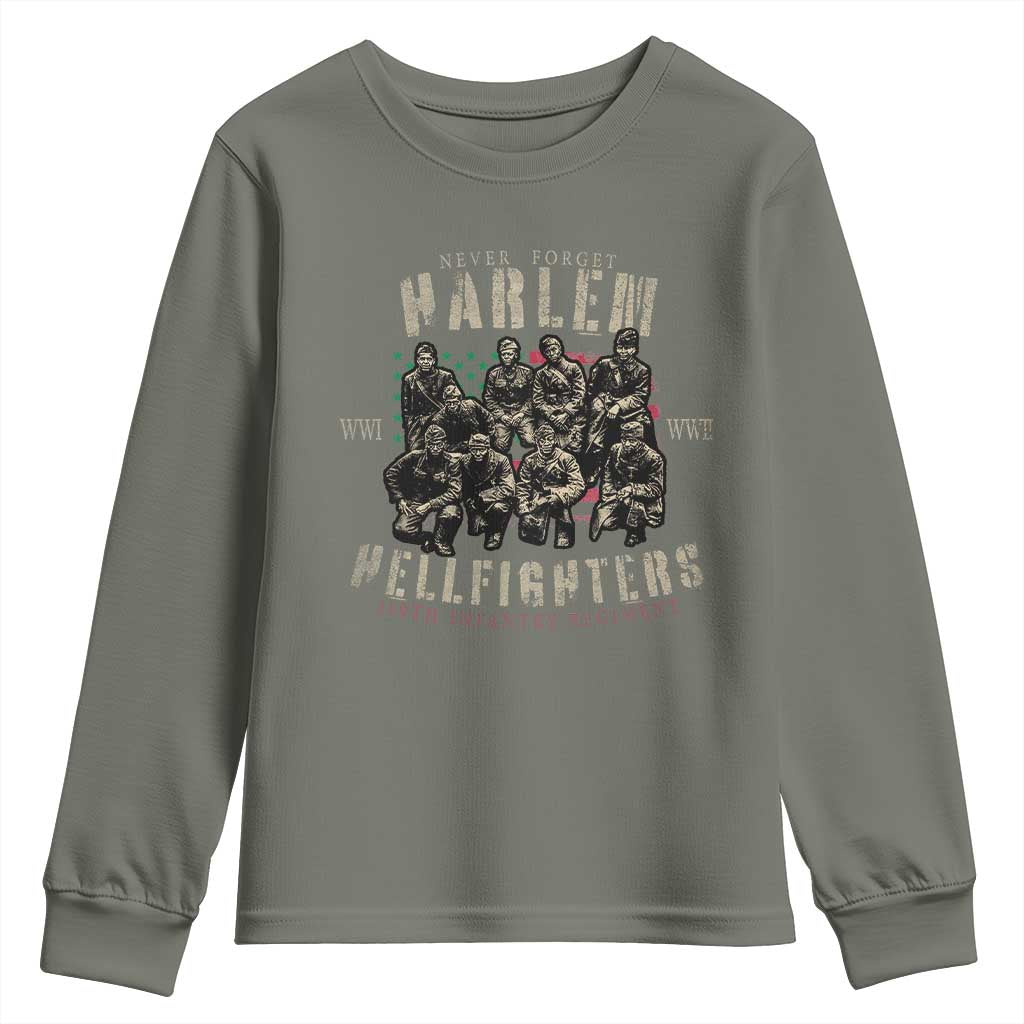Harlem Hellfighters Youth Sweatshirt American Military Soldiers Black History TS09