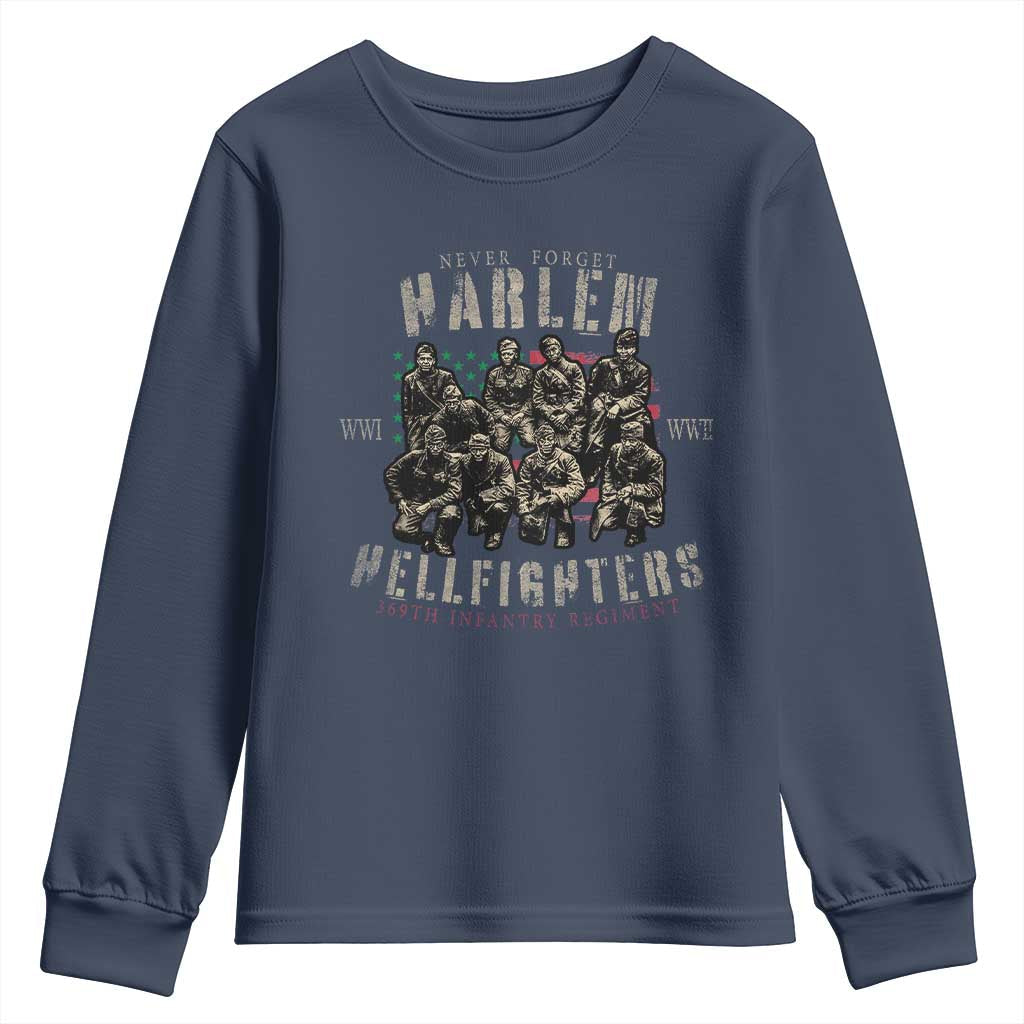 Harlem Hellfighters Youth Sweatshirt American Military Soldiers Black History TS09