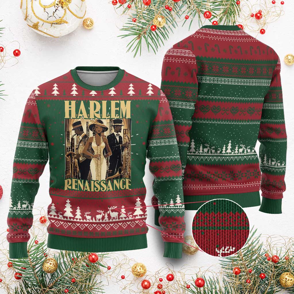Harlem Renaissance Ugly Christmas Sweater 1920s Art Black History Month TS09