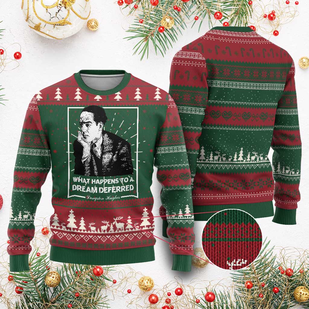 Langston Hughes Ugly Christmas Sweater A Dream Deferred Harlem Renaissance TS09