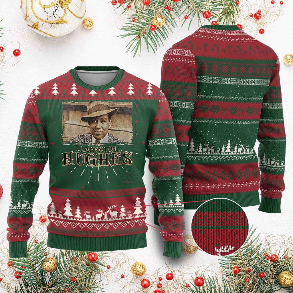 Langston Hughes Ugly Christmas Sweater Harlem Renaissance Black History TS09