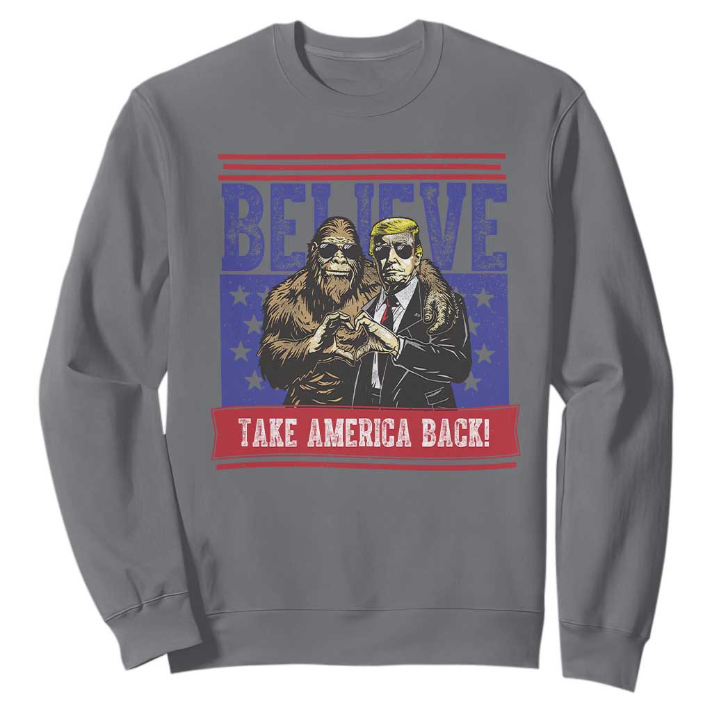 Funny Believe Bigfoot Trump Sweatshirt Take America Back TS09