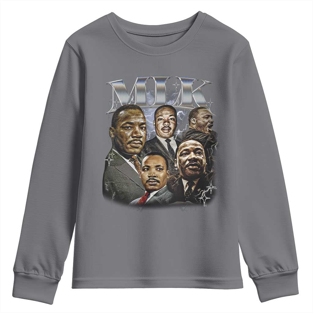 Martin Luther King Youth Sweatshirt Black History Month Pride MLK Bootleg Rap Tee TS10