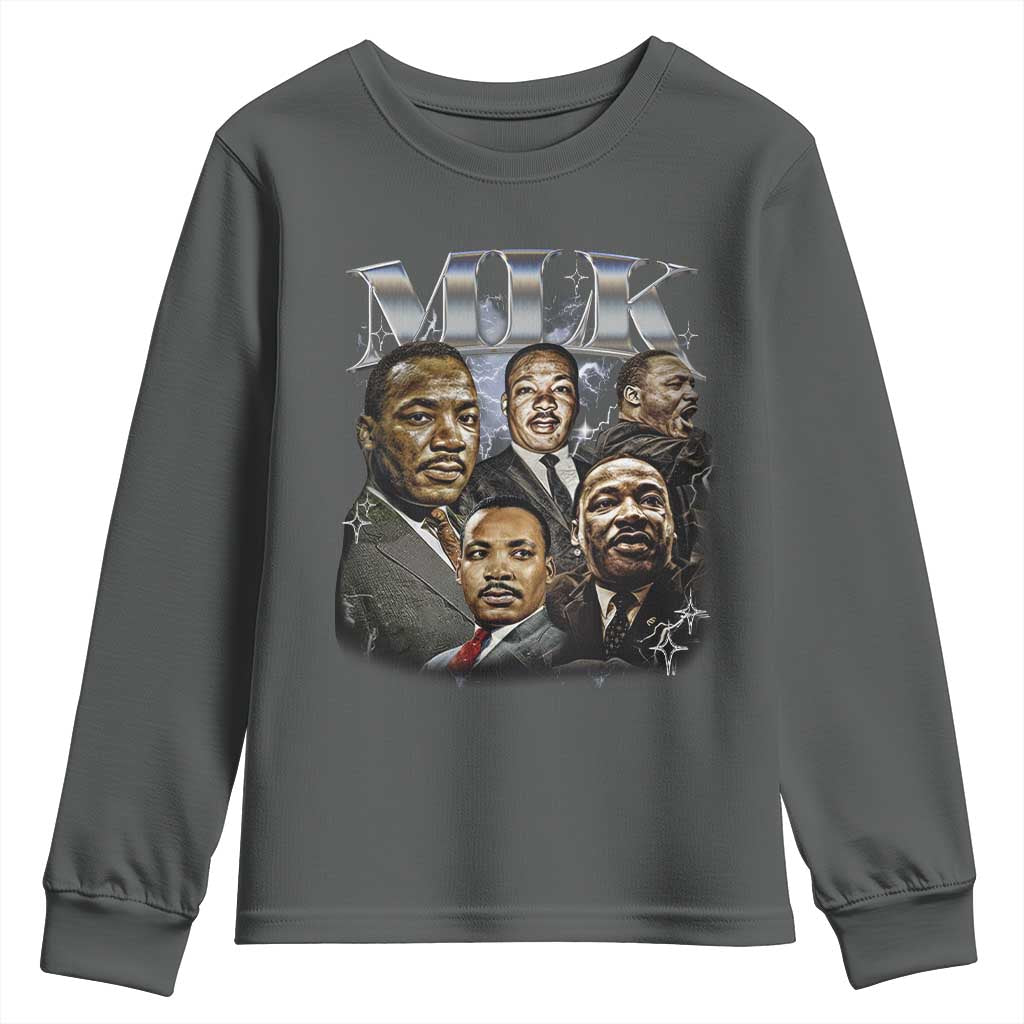 Martin Luther King Youth Sweatshirt Black History Month Pride MLK Bootleg Rap Tee TS10