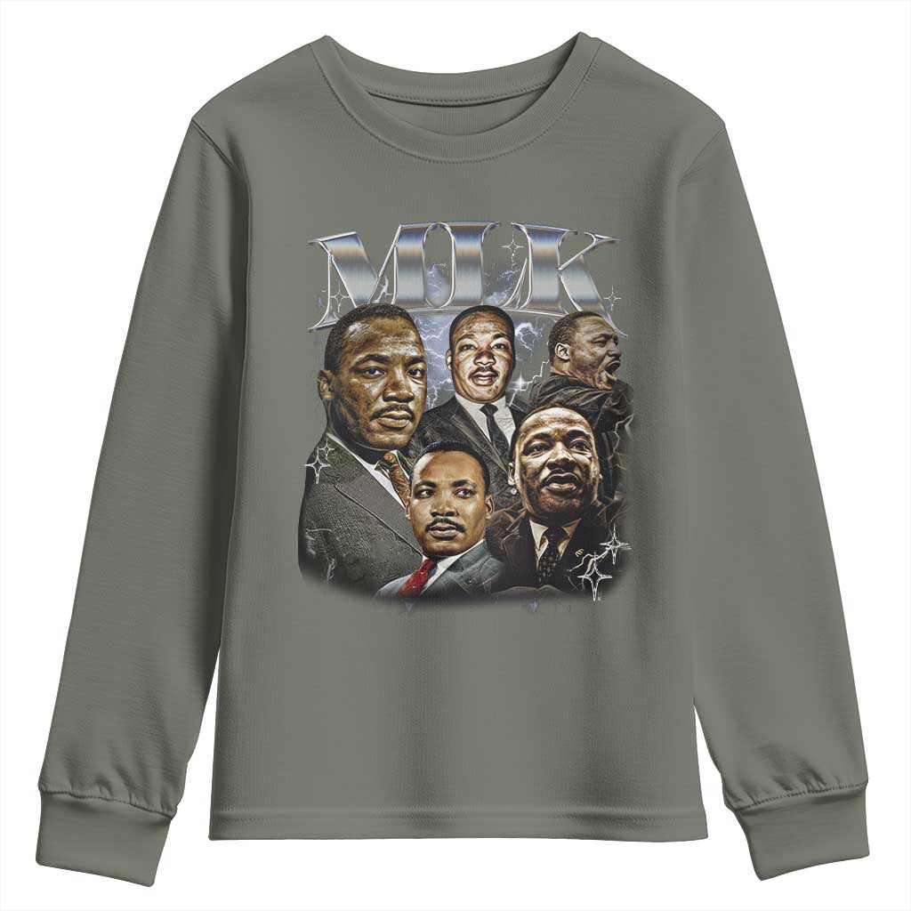 Martin Luther King Youth Sweatshirt Black History Month Pride MLK Bootleg Rap Tee TS10