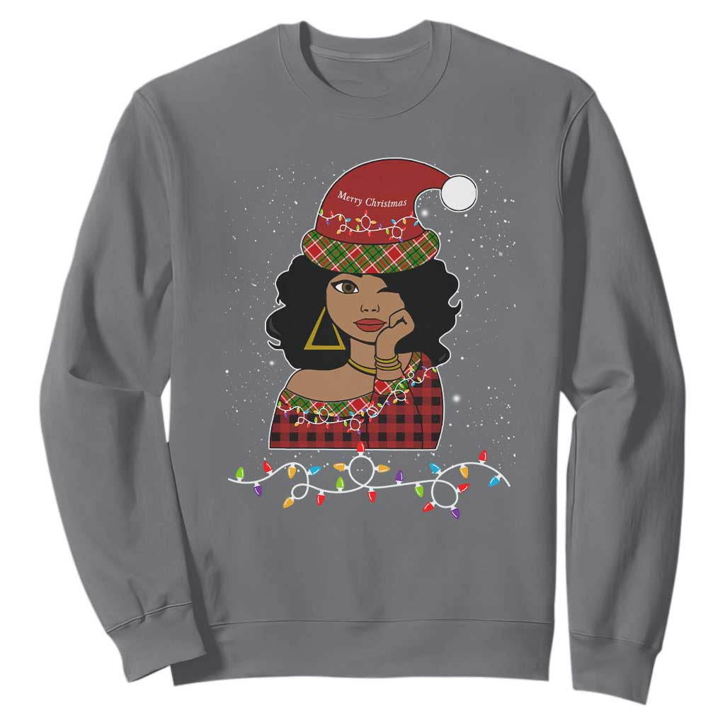 Sassy Afro Queen Black Woman Sweatshirt Christmas Afro TS10