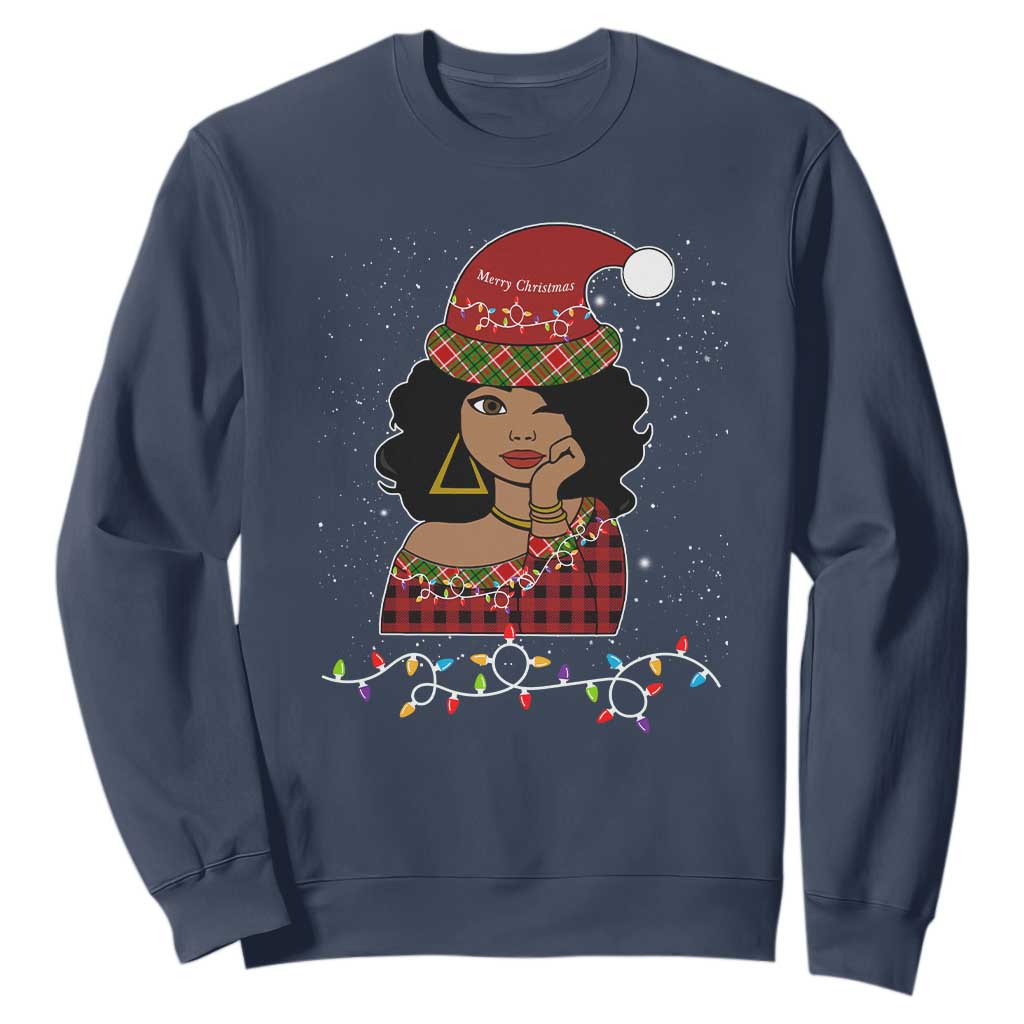 Sassy Afro Queen Black Woman Sweatshirt Christmas Afro TS10