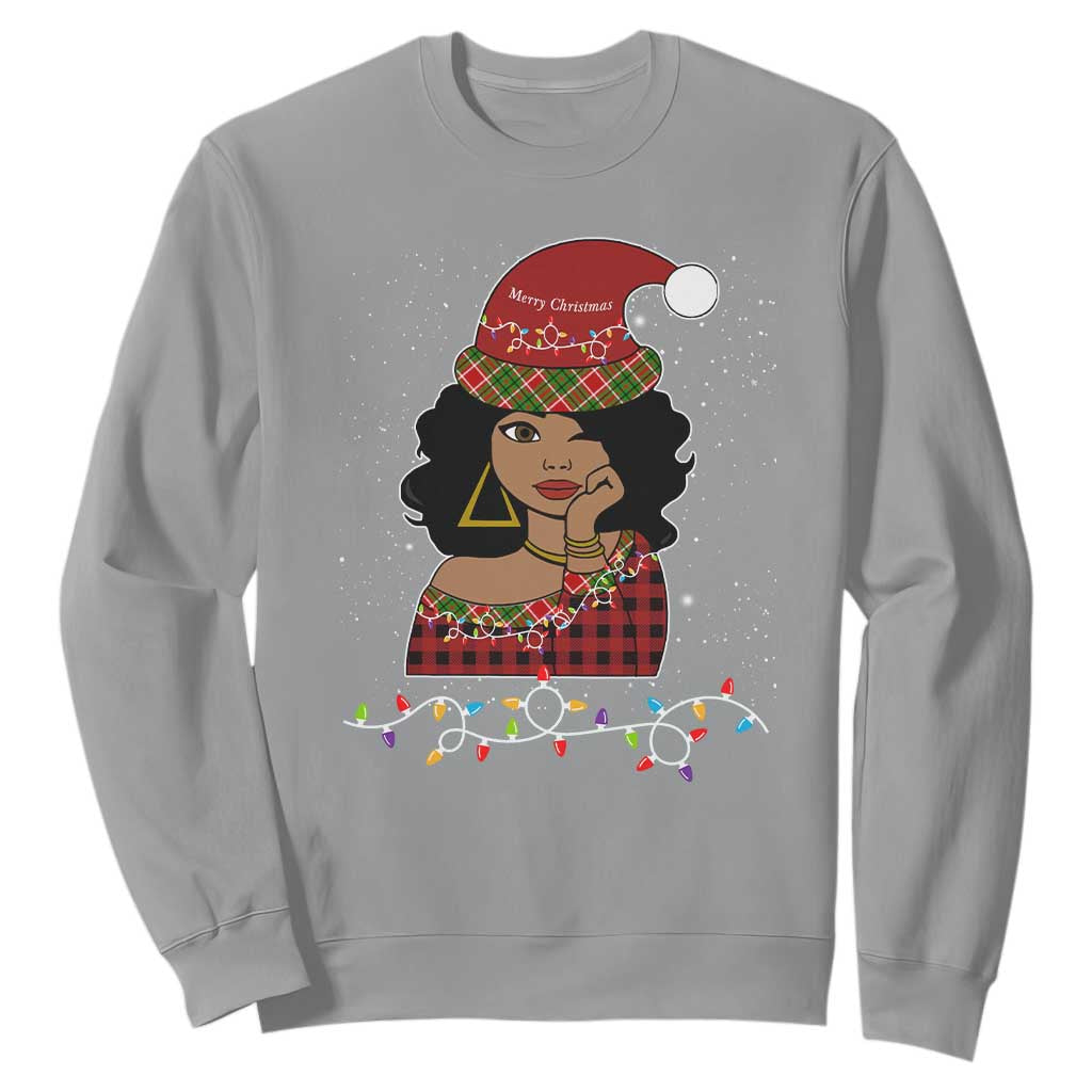 Sassy Afro Queen Black Woman Sweatshirt Christmas Afro TS10