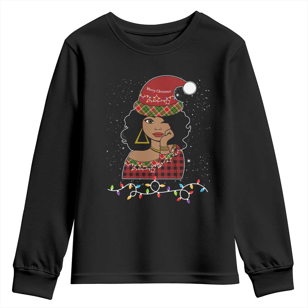 Sassy Afro Queen Black Woman Youth Sweatshirt Christmas Afro TS10