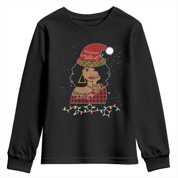 Sassy Afro Queen Black Woman Youth Sweatshirt Christmas Afro TS10
