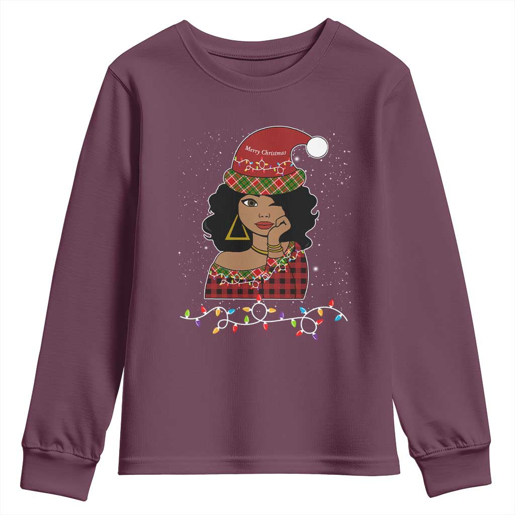 Sassy Afro Queen Black Woman Youth Sweatshirt Christmas Afro TS10