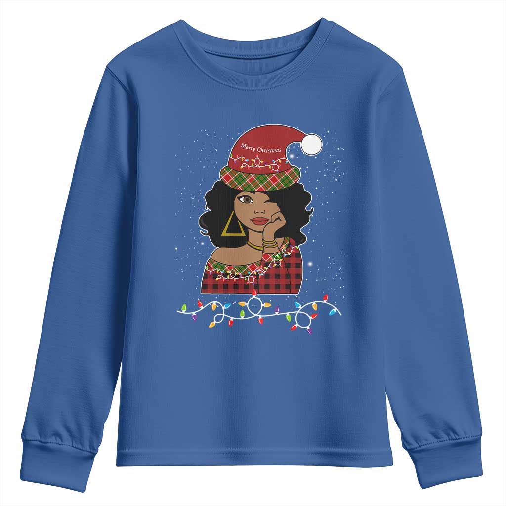 Sassy Afro Queen Black Woman Youth Sweatshirt Christmas Afro TS10