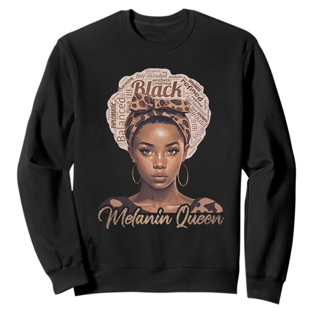 Melanin Queen Sweatshirt Proud African American TS11