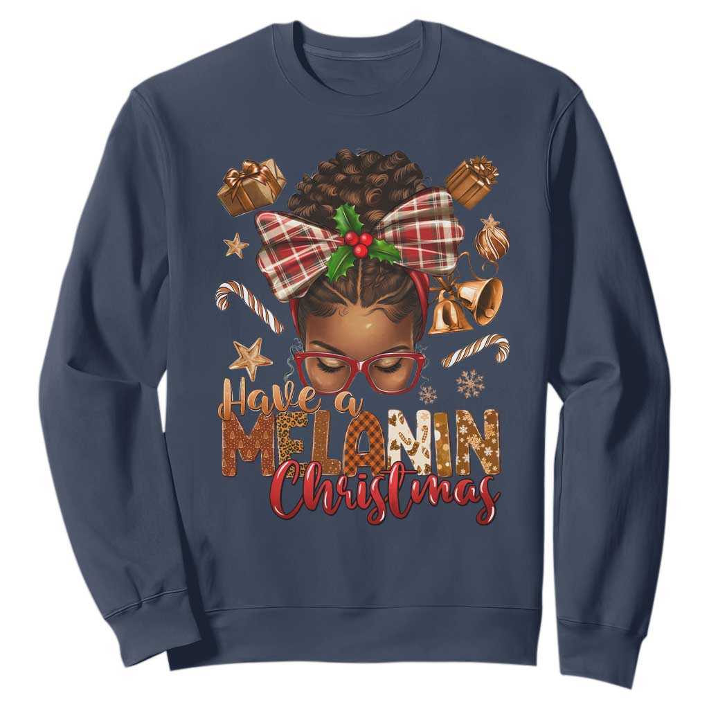 Have A Melanin Christmas African American Girl Sweatshirt TS11