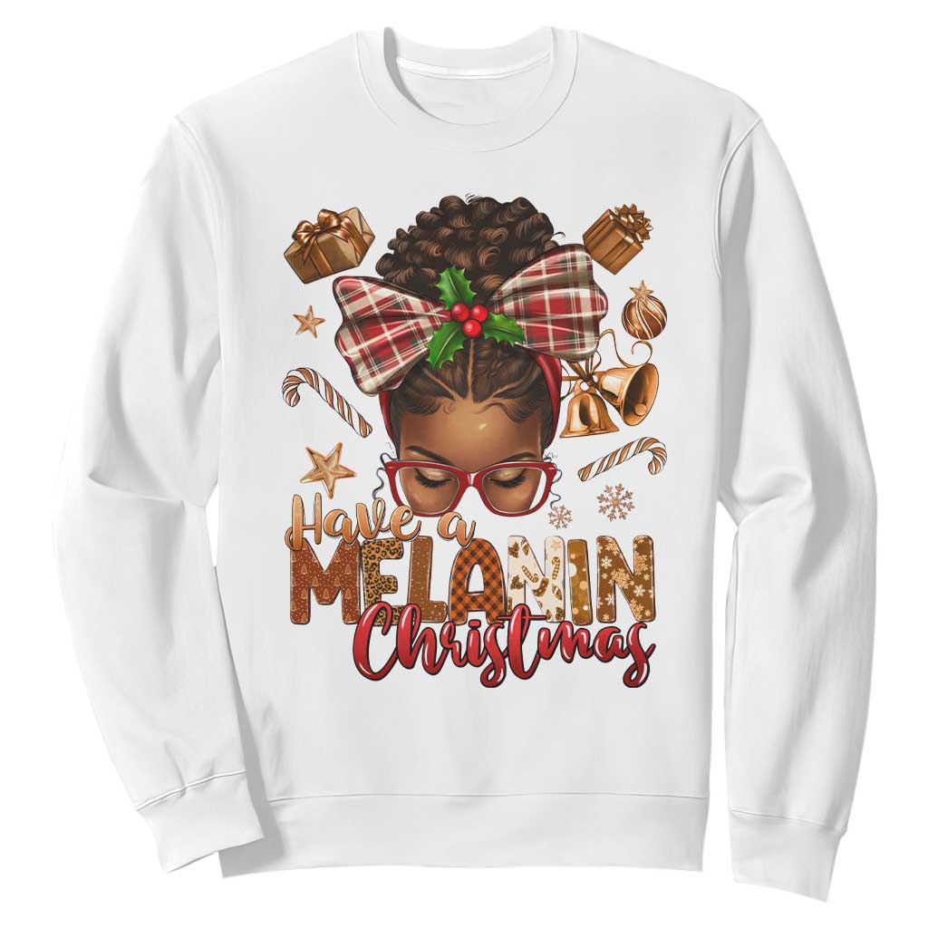 Have A Melanin Christmas African American Girl Sweatshirt TS11