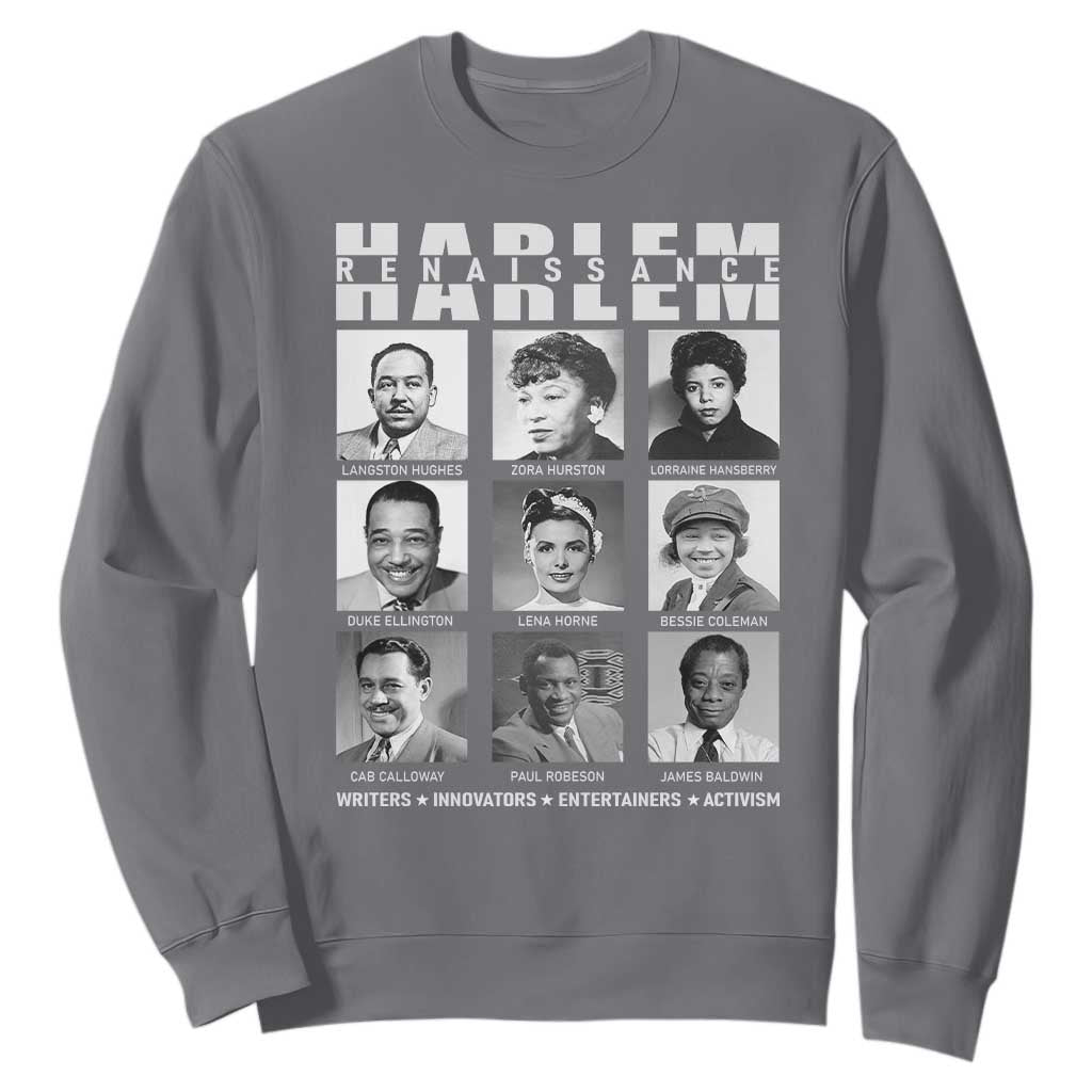 Harlem Renaissance Sweatshirt Black Writers Innovators Entertainers Activism Black History Month TS11