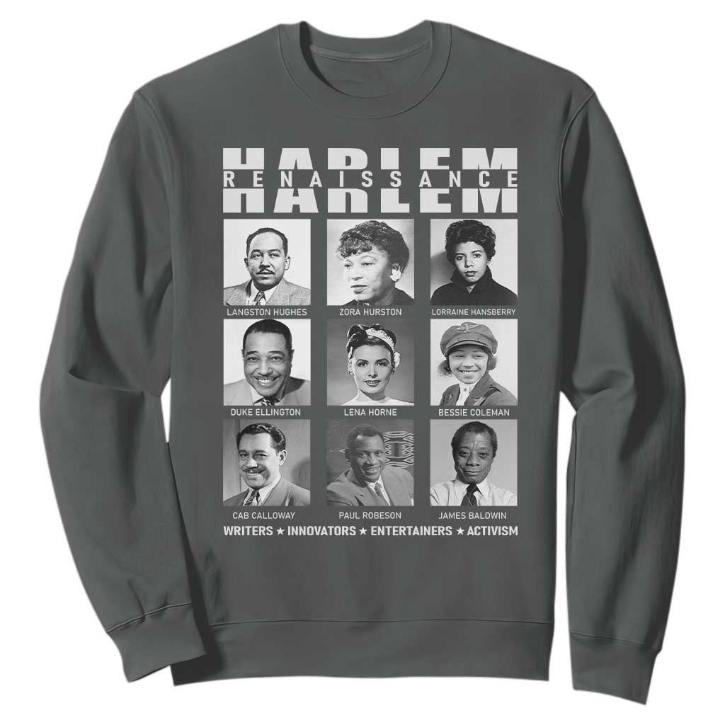Harlem Renaissance Sweatshirt Black Writers Innovators Entertainers Activism Black History Month TS11