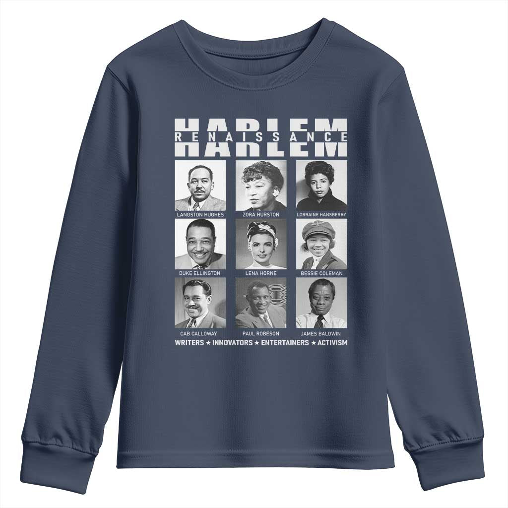 Harlem Renaissance Youth Sweatshirt Black Writers Innovators Entertainers Activism Black History Month TS11