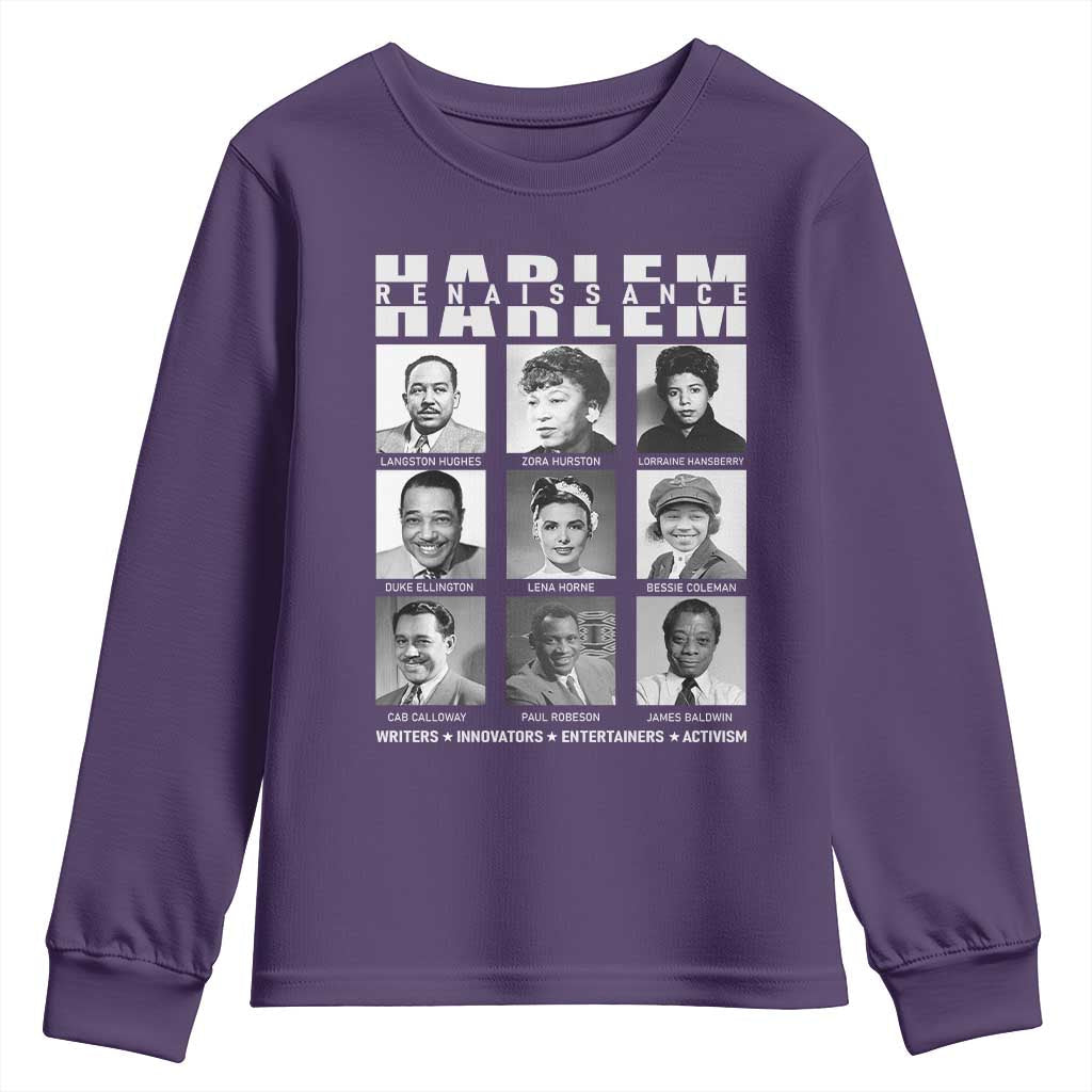 Harlem Renaissance Youth Sweatshirt Black Writers Innovators Entertainers Activism Black History Month TS11