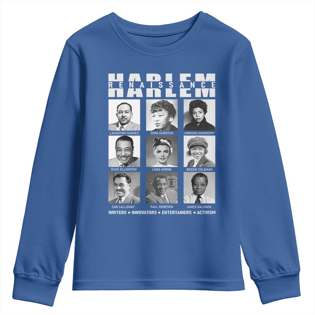 Harlem Renaissance Youth Sweatshirt Black Writers Innovators Entertainers Activism Black History Month TS11