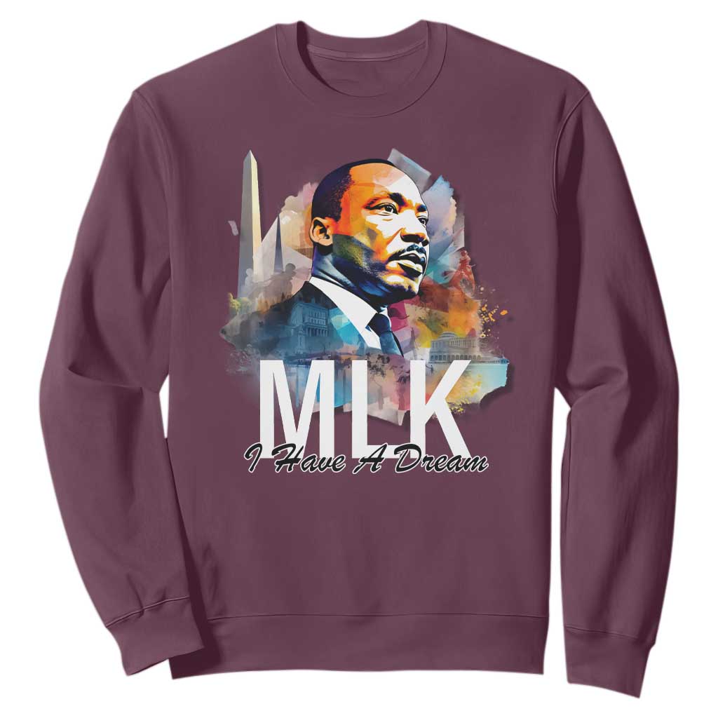 MLK Quote I Have A Dream Sweatshirt Martin Luther King Portrait Black History Month TS11