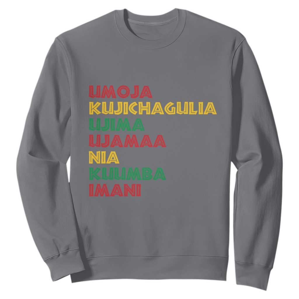 Seven Principles Of Kwanzaa Christmas African American Nguzo Saba Sweatshirt TS11