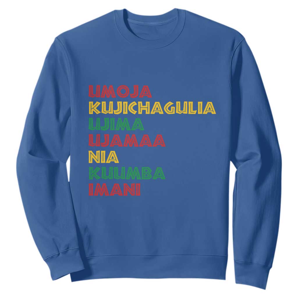 Seven Principles Of Kwanzaa Christmas African American Nguzo Saba Sweatshirt TS11