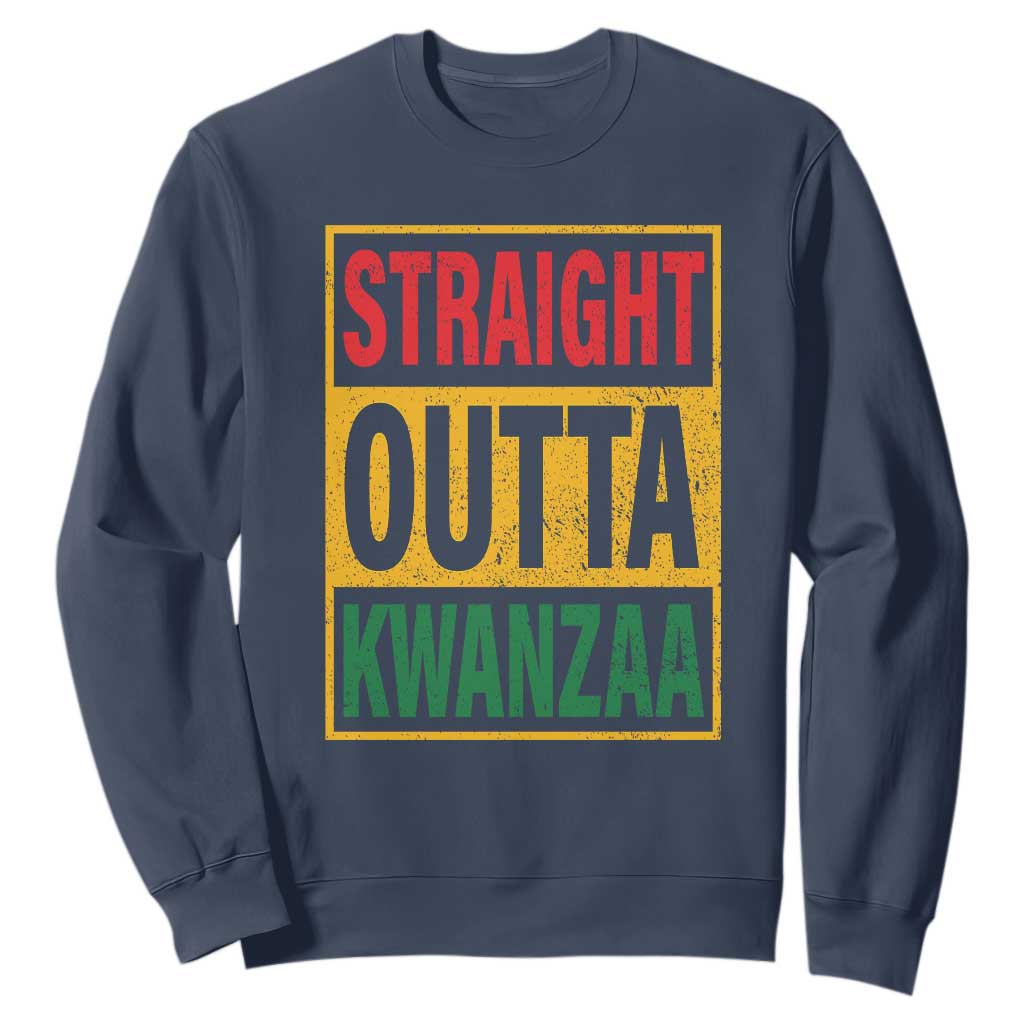 Funny Straight Outta Kwanzaa African American Heritage Christmas Holiday Sweatshirt TS11