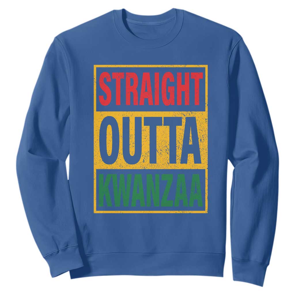 Funny Straight Outta Kwanzaa African American Heritage Christmas Holiday Sweatshirt TS11