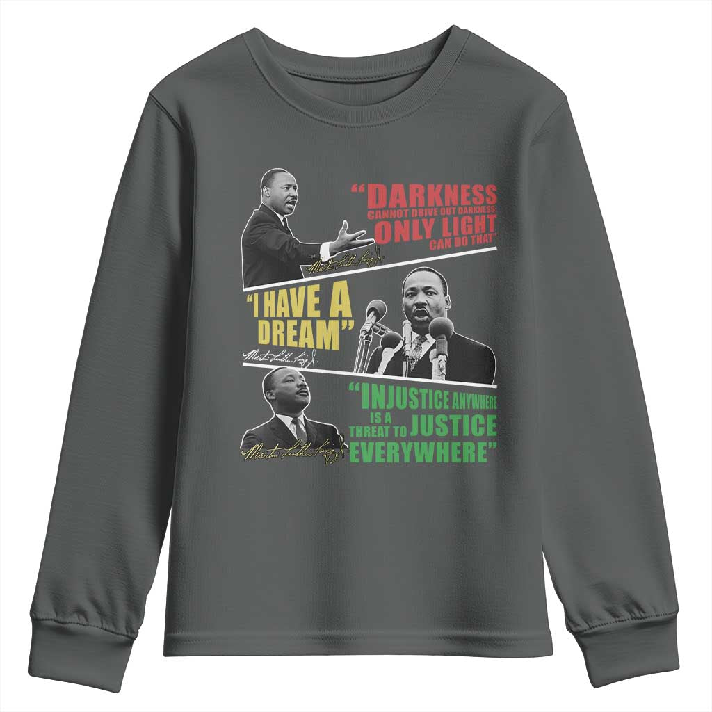Martin Luther King Jr MLK Quotes Black History Leaders Youth Sweatshirt TS11