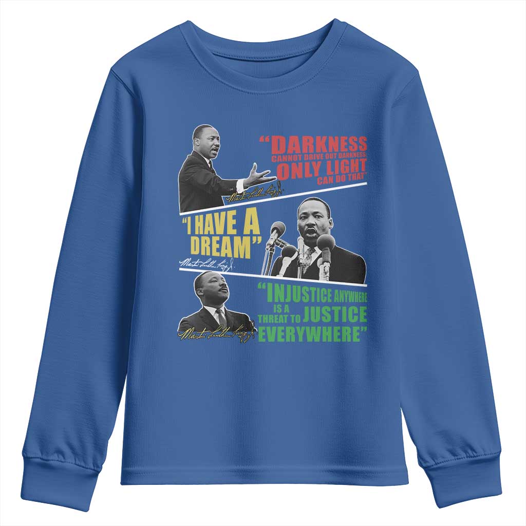 Martin Luther King Jr MLK Quotes Black History Leaders Youth Sweatshirt TS11