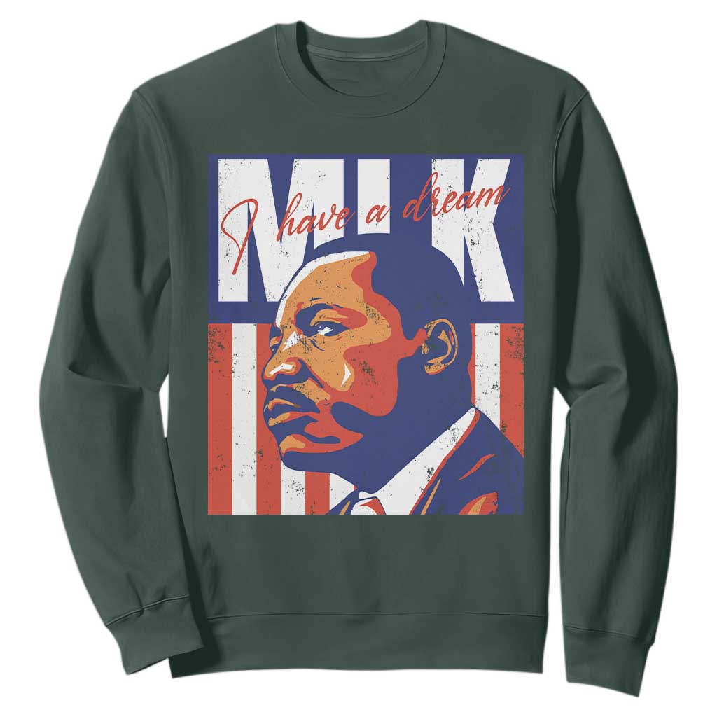 MLK Day I Have A Dream Sweatshirt Martin Luther King Vintage American Flag Black History Month TS11