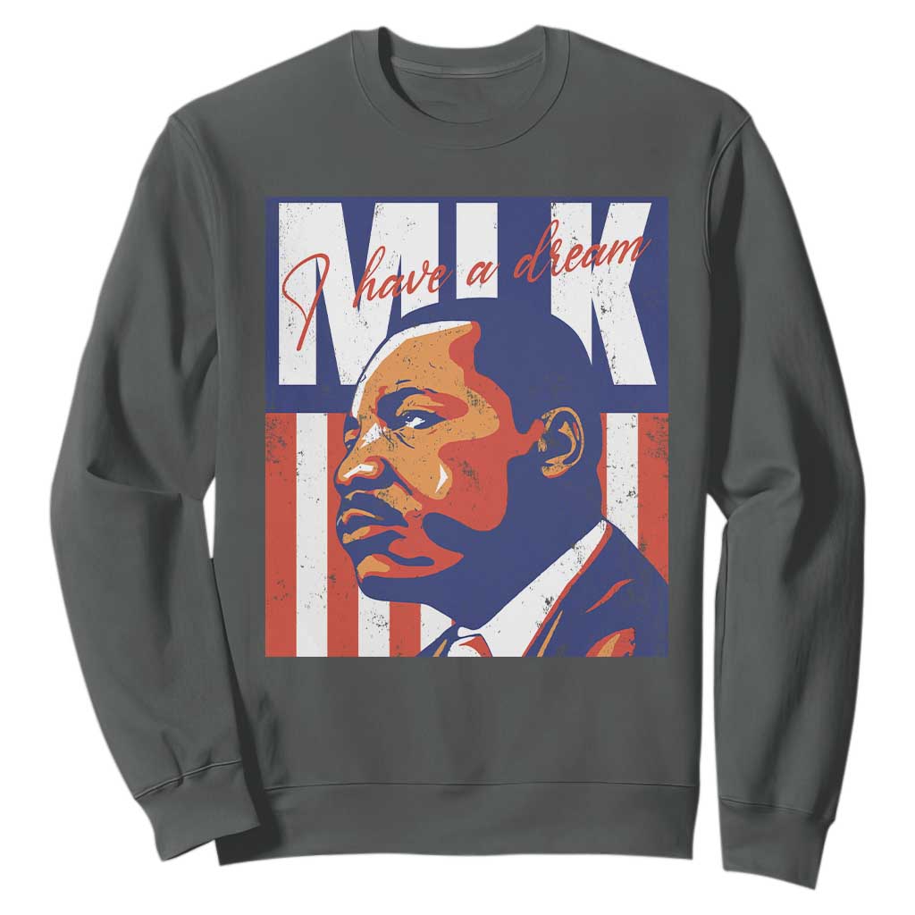 MLK Day I Have A Dream Sweatshirt Martin Luther King Vintage American Flag Black History Month TS11