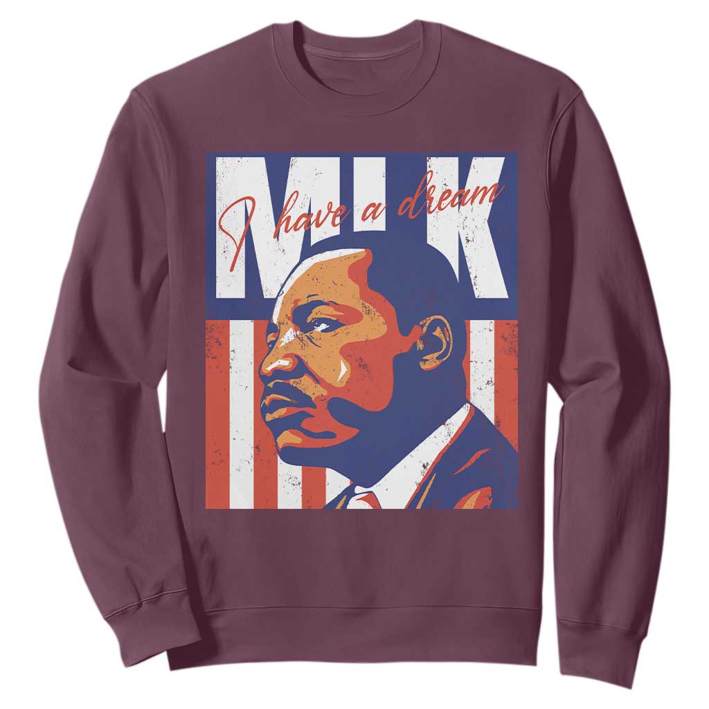 MLK Day I Have A Dream Sweatshirt Martin Luther King Vintage American Flag Black History Month TS11