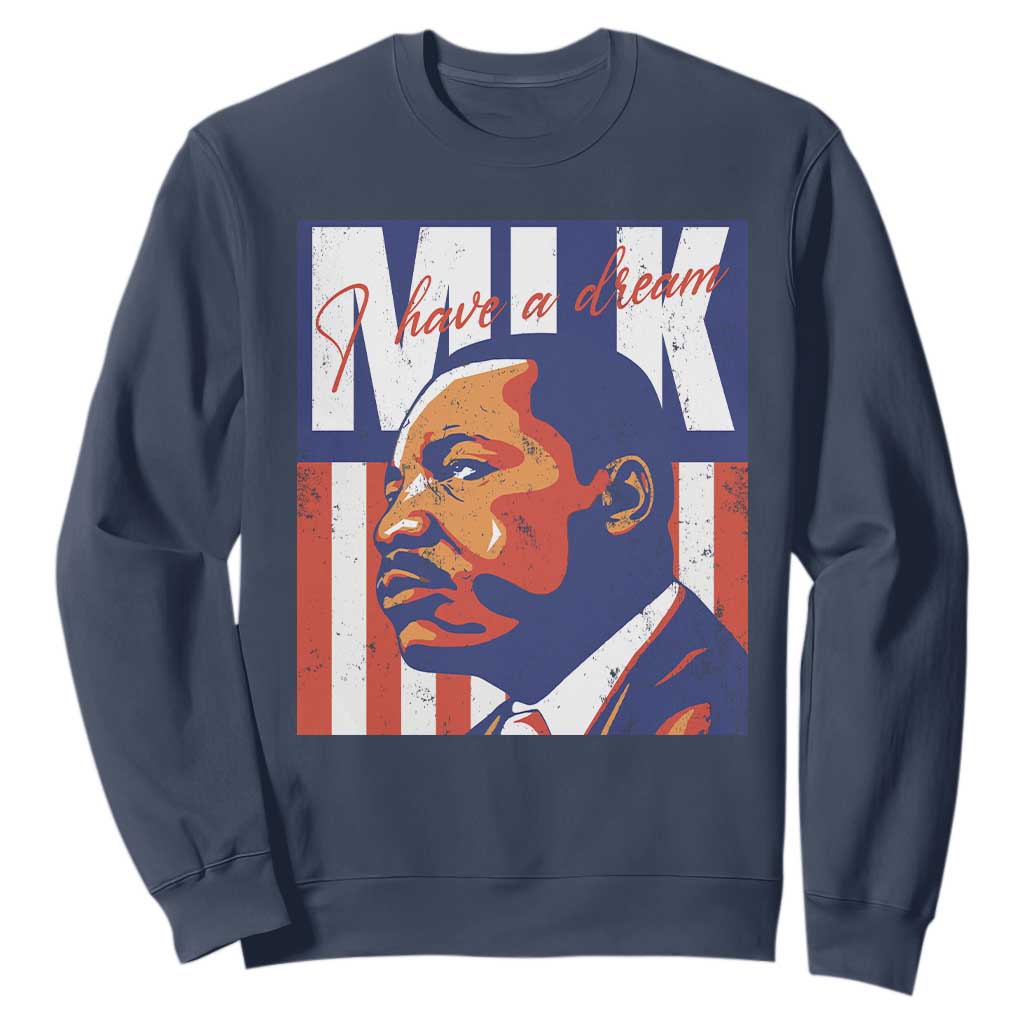MLK Day I Have A Dream Sweatshirt Martin Luther King Vintage American Flag Black History Month TS11