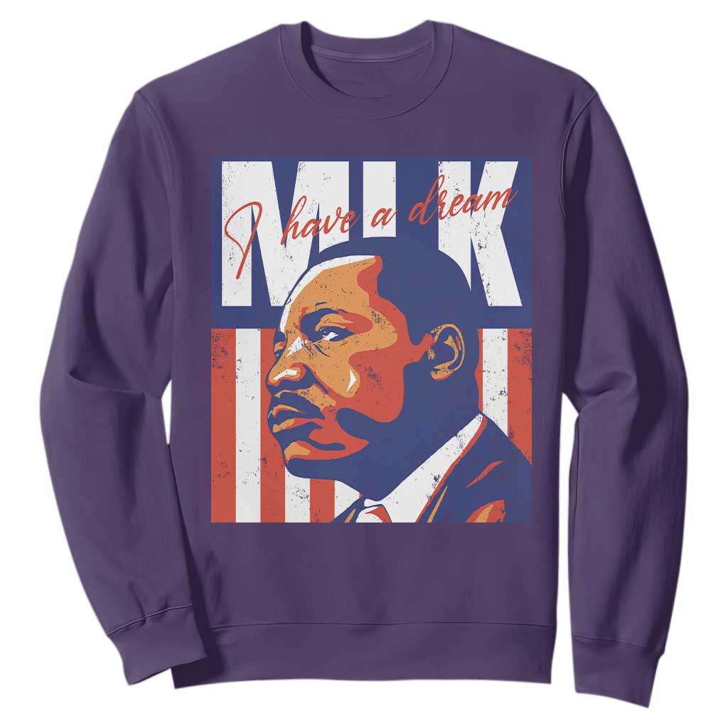 MLK Day I Have A Dream Sweatshirt Martin Luther King Vintage American Flag Black History Month TS11