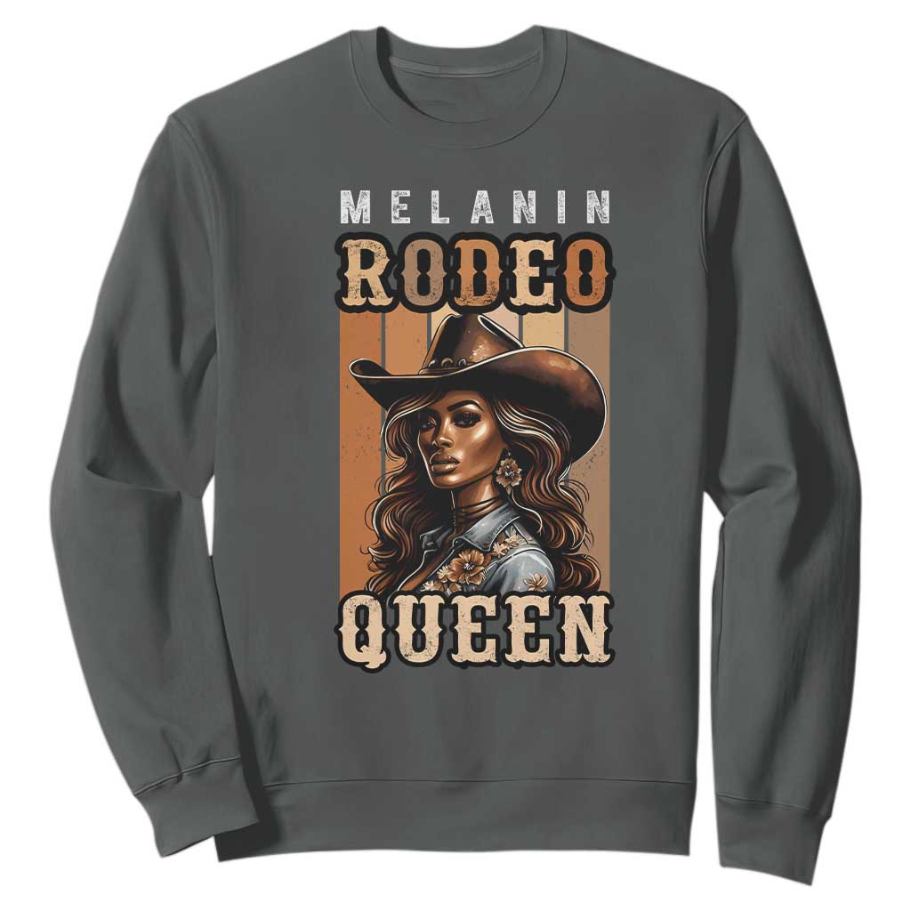 Melanin Rodeo Queen Sweatshirt African American Melanin Black Western Cowgirl TS11