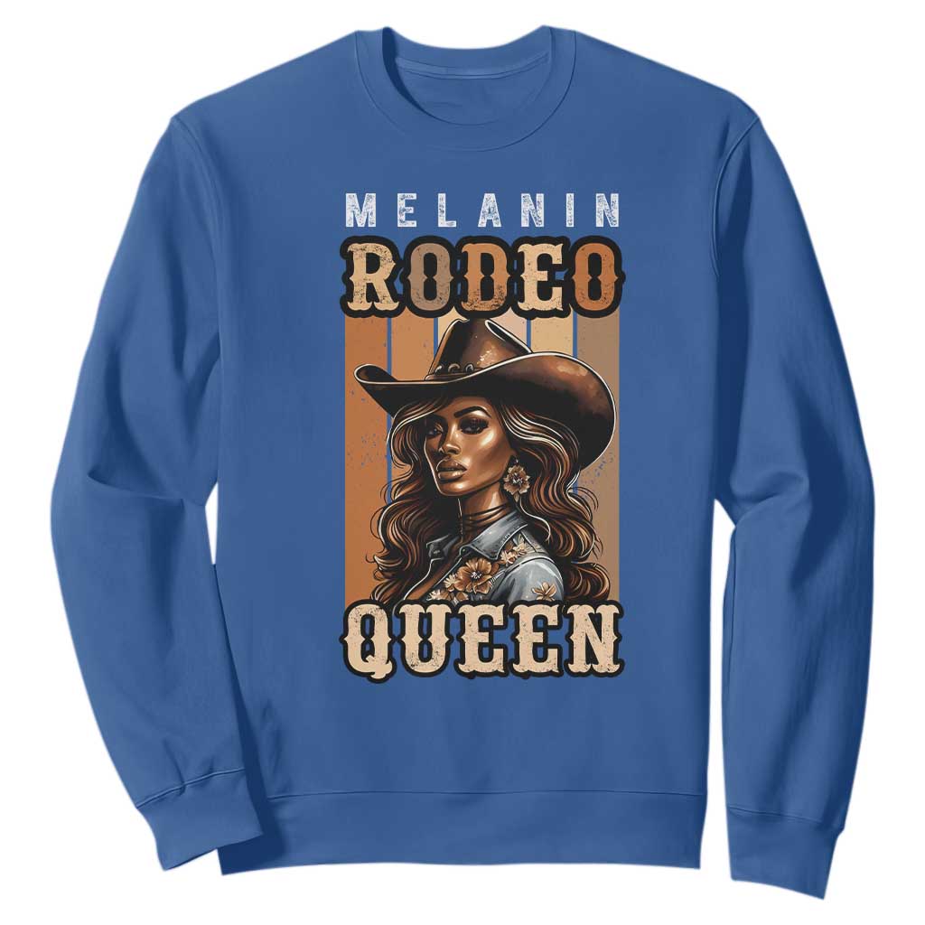 Melanin Rodeo Queen Sweatshirt African American Melanin Black Western Cowgirl TS11