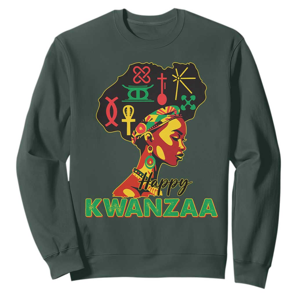 Happy Kwanzaa Sweatshirt Nguzo Saba Symbols The 7 Principles Of Kwanzaa African Holiday TS11
