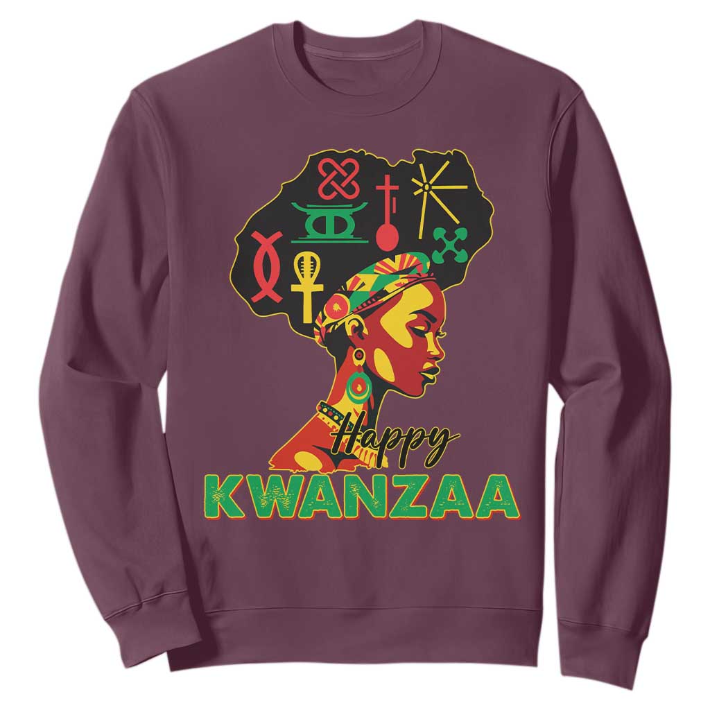 Happy Kwanzaa Sweatshirt Nguzo Saba Symbols The 7 Principles Of Kwanzaa African Holiday TS11