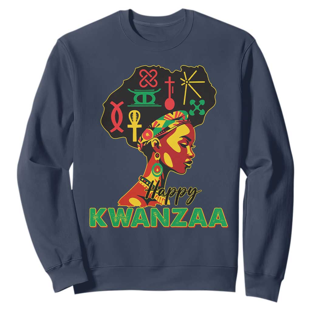 Happy Kwanzaa Sweatshirt Nguzo Saba Symbols The 7 Principles Of Kwanzaa African Holiday TS11