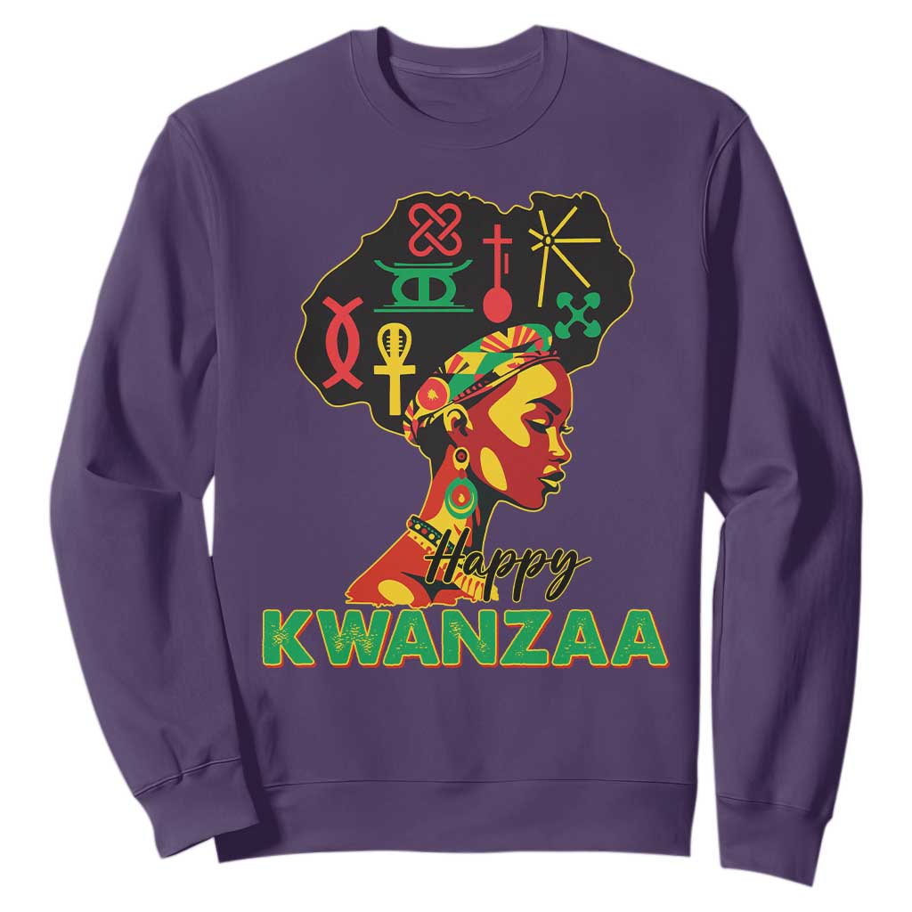Happy Kwanzaa Sweatshirt Nguzo Saba Symbols The 7 Principles Of Kwanzaa African Holiday TS11